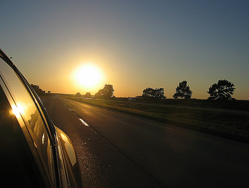Illinois sunset on September 3, 2007.